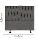 Ver imagem 3 de Cabeceira Estofada Bélgica 160cm Queen Size Para Cama Box Quarto Corino Cinza - Gat Magazine