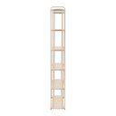 Ver imagem 5 de Estante Alta Areia Metal Minimalista com Prateleiras para Decoração e Organização Orla Bege