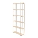 Ver imagem 2 de Estante Alta Areia Metal Minimalista com Prateleiras para Decoração e Organização Orla Bege