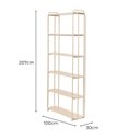 Ver imagem 3 de Estante Alta Areia Metal Minimalista com Prateleiras para Decoração e Organização Orla Bege