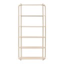 Ver imagem 4 de Estante Alta Areia Metal Minimalista com Prateleiras para Decoração e Organização Orla Bege