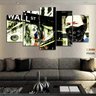 Quadro Decorativo Lobo Wall Street Dólar 5 peças 130 x 63 - 1