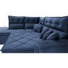 Sofá de Canto 2.60x2.36m Retrátil e Reclinável com Molas Cama inBox Platinum Esquerdo Suede Azul - 5