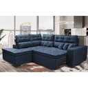 Ver imagem 1 de Sofá de Canto 2.60x2.36m Retrátil e Reclinável com Molas Cama inBox Platinum Esquerdo Suede Azul