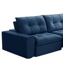 Ver imagem 3 de Sofá Retrátil Reclinável 3 Lugares 210Cm Argon F05 Veludo Azul - Mpozenato