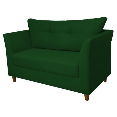Sofá Isis 2 Lugares Suede Verde - Vallisa Decor