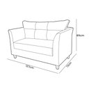 Ver imagem 6 de Sofá Isis 2 Lugares Suede Verde - Vallisa Decor