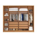 Ver imagem 4 de Guarda Roupa Casal Ripado com Vidro Reflecta LED 6 Portas em MDF Milão Bianchi