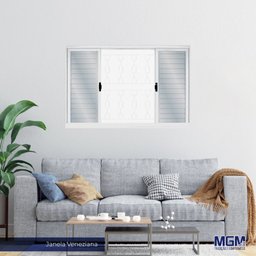 Janela de Aço Veneziana de Correr 100x150cm 6 Folhas Minas Sul MGM - 3