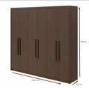 Ver imagem 4 de Guarda-Roupa casal 6 portas Aries- Lopas - IMBUIA CLEAN