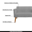Ver imagem 4 de Poltrona Namoradeira Decorativa Isabella Pés Palito Madeira Suede Grafite - Gran Belo
