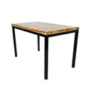 Ver imagem 3 de Conjunto Mesa Industrial Tavolo 1,20m com 4 Cadeiras Industrial Amadeirado