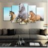 Quadro 3 Cavalos 63x130mt 5 peças em Tecido - 1