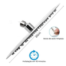 Ducha Chuveiro Redonda Slim Metal Inox Luxo Com Braço 40cm - 2