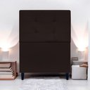 Ver imagem 1 de Cabeceira para Cama de Solteiro 90 Cm Ivy Suede Marrom Suede