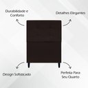 Ver imagem 2 de Cabeceira para Cama de Solteiro 90 Cm Ivy Suede Marrom Suede