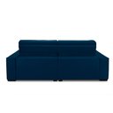 Ver imagem 5 de Sofa Retratil Reclinavel 2 Lugares 2,50 Vitória Veludo Azul Marinho Lansofbr