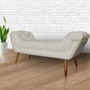 Ver imagem 3 de Conjunto Sienna Cabeceira e Recamier Queen 160 cm Suede Bege
