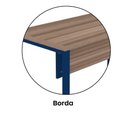 Ver mais imagens de Mesa Escritório 1500x700x750mm M150-70pe40tub Walnut-azul Delrei