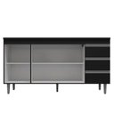 Ver imagem 3 de Balcão de Cozinha Andréia com Tampo 150 cm Preto Fosco - AJL