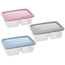 Ver imagem 6 de Pote Organizador Retangular Slim com Tampa e 2 Divisórias 1,1l - Pode Ir no Freezer e Microondas- Pa