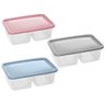 Pote Organizador Retangular Slim com Tampa e 2 Divisórias 1,1l - Pode Ir no Freezer e Microondas- Pa - 6