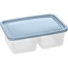 Pote Organizador Retangular Slim com Tampa e 2 Divisórias 1,1l - Pode Ir no Freezer e Microondas- Pa - 10