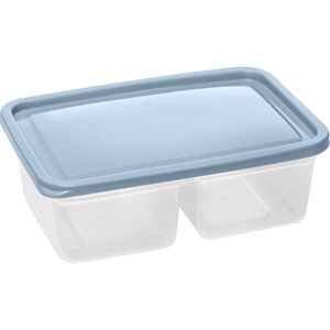 Pote Organizador Retangular Slim com Tampa e 2 Divisórias 1,1l - Pode Ir no Freezer e Microondas- Pa
