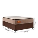 Ver imagem 2 de Cama Box Baú Casal Gazin Colchão com Molas Ensacadas 138x188x75cm Azera Branco/bege