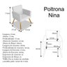 Poltrona Cadeira Decorativa Nina Pés Palito para Sala Quarto Suede Branco - AM Decor - 4