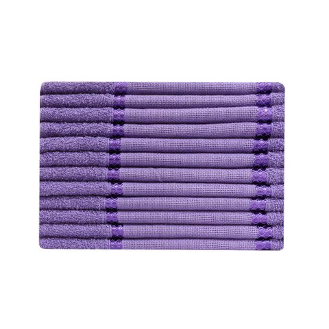 Kit 12 Toalhas Lavabo Pintar Ponto Russo Perfeito Estilo Arteira Roxo