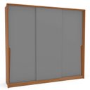 Ver imagem 2 de Guarda Roupa Casal 220cm com 3 Portas e 4 Gavetas 240828 Linha Porto Politorno Móveis