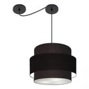 Ver imagem 6 de Lustre Sala de Jantar com Desvio Vivare Md-4397 Cúpula em Tecido 40cm Preto 127/220v