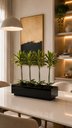 Ver imagem 6 de Vaso Vidro Preto Decoração Flores Luxo