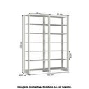 Ver imagem 4 de Estante Closet Yes 160cm com 12 Prateleiras - Grafite