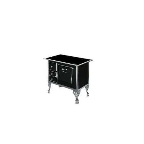 Fogão Colonial N°1 Vitrocerâmica Preto Moldura Direito Antonow