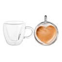 Ver imagem 1 de Cj 2 Xícaras Para Café Expresso Dupla Parede De Vidro 80Ml
