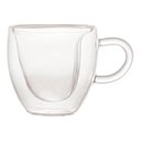 Ver imagem 3 de Cj 2 Xícaras Para Café Expresso Dupla Parede De Vidro 80Ml