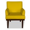 Mini Poltrona Cadeira Infantil Para Criança Decorativa Vitória Corano Amarelo para Recepção Sala de - 1