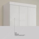 Ver imagem 5 de Guarda Roupa Solteiro 3 Portas e 1 Gaveta Realeza Branco
