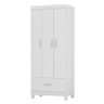 Guarda Roupa Solteiro 3 Portas e 1 Gaveta Realeza Branco - 9