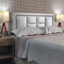 Ver imagem 1 de Cabeceira Cama King Módena V2h4 Diamond Corano Branco 120 Rbl