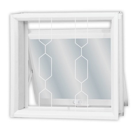 Janela de Aço Maxim-Ar 60x80cm com Grade Minas Sul MGM Branco