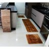 Kit 3 Peças Tapete Alto Relevo Macio para Cozinha Emborrachado Promocional Dourado - Am Decor - 2