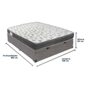 Ver imagem 3 de Cama Box Baú Cinza e Colchão Iso100 Espuma D33 Casal Ortobom