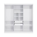 Ver imagem 3 de Guarda-roupa Casal Kappesberg 3 Portas Reversiveis de Correr 2 Cabideiros Branco
