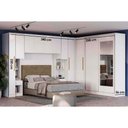 Ver imagem 2 de Quarto Casal Modulado Adapt 9 Peças Quarto Queen (6 Armários + 1 Ponte Aéreo + 2 Complementos)