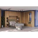Ver imagem 1 de Quarto Casal Modulado Adapt 9 Peças Quarto Queen (6 Armários + 1 Ponte Aéreo + 2 Complementos)