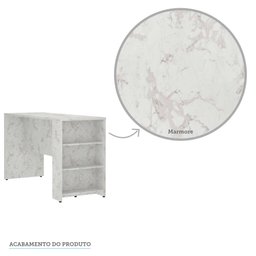 Bancada Mesa Gourmet para Cozinha 150cm X 97cm com 3 Prateleiras Suprema Luciane Móveis - 6