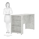 Ver imagem 3 de Bancada Mesa Gourmet para Cozinha 150cm X 97cm com 3 Prateleiras Suprema Luciane Móveis